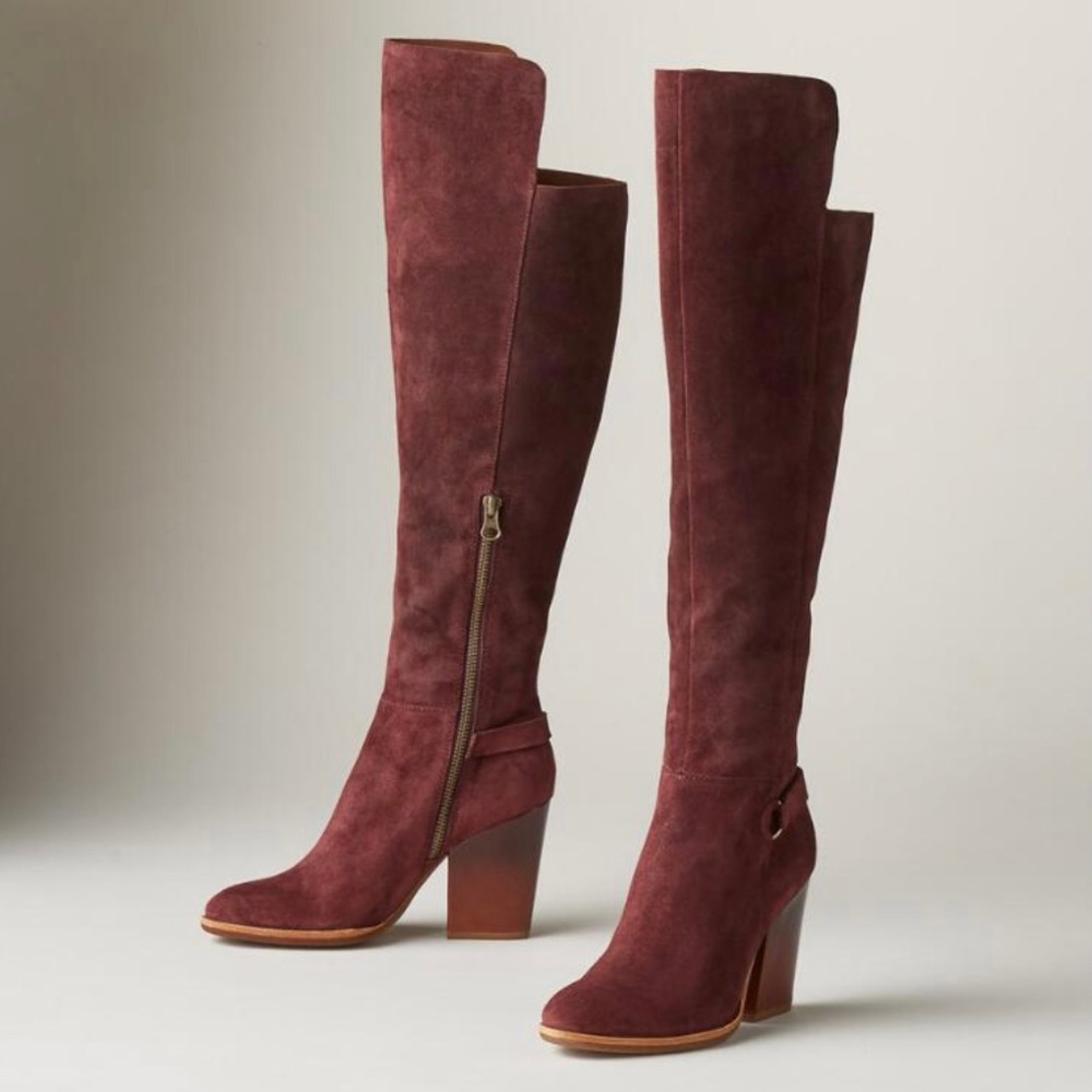 KORK-EASE Pavan Knee High Tall Boot Burgundy Suede